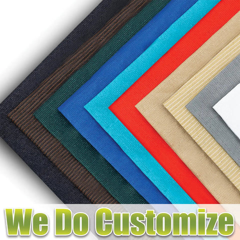 Fabric swatches of Beige Sun Shade Sail For Backyard Vibes And Outdoor Hangouts 22 Ft Square UV Block UPF50+