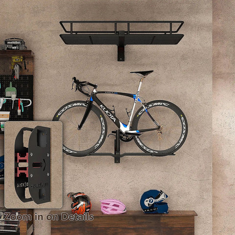 Heavy Duty Wall Mount Hitch Receiver Adjusts From One Point Two Five To Two Inches For Super Clean Garage Setup Holds Ninety Pounds Of Bike Cargo Or Ski Gear Without Breaking A Sweat While Brick Built Frame Keeps Your Rides Secure And Ready with bike and storage.