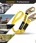 Copperhead Work Positioning Lanyard 2 Pack Single Leg No Shock Absorber 100 Percent Polyester Webbing With Heavy Duty Stitching