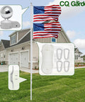 Garden Flag Pole Pulley And Rope Kit For 2 To 2.6 Inch Poles 50 Ft Nylon Rope 3.5 Inch Topper Cast Aluminum Flag Pole Truck
