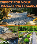 Landscape with gravel paths and plants for Heavy Duty Woven Geotextile Ground Stabilizer For Driveways Gravel Bases And Patios.