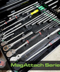 MagAttach Ratchet Organizer Kit 3 Piece Tool Tray Set Blue and Black for Drawer Organization Keeps Tools From Slipping, Easy Access