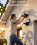 Onforu 36W Solar LED Security Lights, PIR Motion Sensor Outdoor, Yard being installed on a wall.