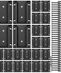 Rugged ADC 12 Aluminum Deck Railing Bracket Set For Two By Four Posts To Handrail, black powder coat, screws included.
