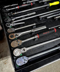 MagAttach Ratchet Organizer Kit 3 Piece Tool Tray Set Blue and Black for Drawer Organization Keeps Tools From Slipping