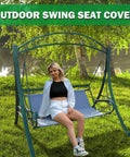 Thick 600D Oxford Swing Seat Cover For Two To Three Seater Outdoor Patio Swing Dark Green 45.2 By 18.9 By 18.9 Inches Weatherproof Cushion Replacement With Double Stitching And High Density on outdoor swing.