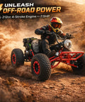 Beast 212cc 4 Stroke Off Road Go Kart With CVT Automatic Transmission, Hydraulic Disc Brakes, Electric And Pull Start, Red