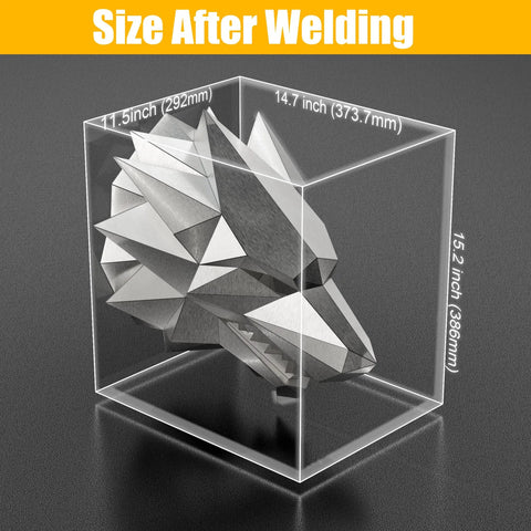 Dire Wolf Head Welding Kit For Beginners Practice With 201 Stainless Steel Coupons 3D model with specified dimensions