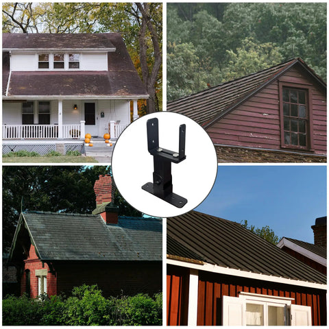 Heavy Duty Roof Riser Bracket Kit For Pergola Posts And Wood Beams, 3 Pcs Adjustable Roof Mount Brackets With Hardware, U Shaped Saddle Design For No Fuss Setup And Solid Custom Fit