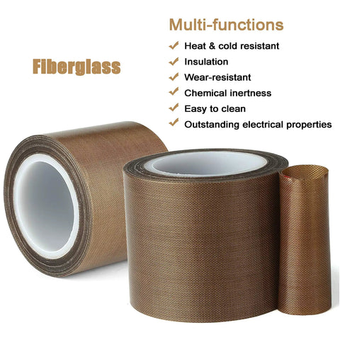 Built Tough Heavy Duty PTFE Fabric Tape 1 Inch By 30 Feet Heat Resistant Up To 500 Degrees For Vacuum Sealer Machines