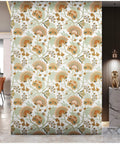 Dope Boho Floral Peel And Stick Wallpaper With Vintage Chomper Flower Design Removable Contact Paper Wall In Room Display
