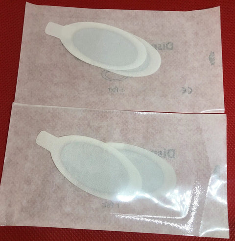 Premium Disposable Laser And Ipl Led Eye Shields Pro Grade Cosmetics Safety Pads Od7 Uv Blocking Heavy Duty Spa Facial Treatments 50 Pairs Black on packaging.