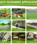 Multi-scenario application of Heavy Duty 4 Ft By 300 Ft Weed Barrier Landscape Fabric for garden beds, driveways, and more.