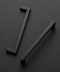 10 Pack Matte Black Cabinet Pulls With 5 Inch Hole Center Square Bar Slim Drawer Handles Center-To-Center 5 Inch