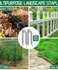 Heavy Duty Galvanized Garden Stakes 5 Inch 25 Pack With Anti Rust Ground Pins for weed barrier fabric and landscaping