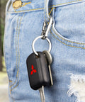 4 Piece Multipurpose Keychain Clip Set With Secure Zinc Carabiner And Steel Keyring attached to jeans for easy key access