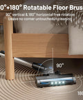 Cordless Vacuum Cleaner With Self Standing Design And LED Display 6 In 1 Rechargeable Upright Vacuum with rotatable floor brush.
