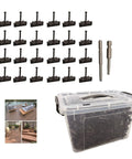 500 Pack Rock Solid Hidden Deck Fasteners For Composite Board With Stainless Steel Screws and Universal Nylon Hideaway Clips with box.
