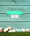 Heavy Duty EV Charger Waterproof Cover Box For Outdoor Use All Weather Sun And Dust Shield Durable Abs Plastic Green Case installed over outlets.