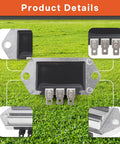 Go To Voltage Regulator Rectifier Replacement For 8-25HP Lawn Tractors With 15 Amp Alternators close-up showing terminals