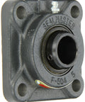 Heavy Duty Cast Iron Flange Mounted Ball Bearing Unit With One Inch Straight Bore And Set Screw Locking Collar side view