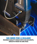 Cyclone Carbide Tipped Annular Cutter, 15/16 Inch Diameter, 3 Inch Depth Of Cut in use on magnetic drill press