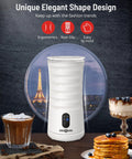 4 In 1 Milk Frother With Temperature Control For Hot Or Cold Foam Barista Grade Foam No Fuss Auto Shut Off And Scraper