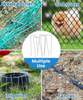 Heavy Duty Garden Stakes 50 Pack 6 Inch 11 Gauge Landscape Staples for securing weed barrier, sod, irrigation, and fences