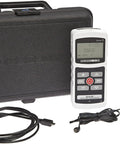 Rugged And Ready M5i Advanced Force Torque Indicator with accessories in black case, cables, and power adapter on a flat surface.