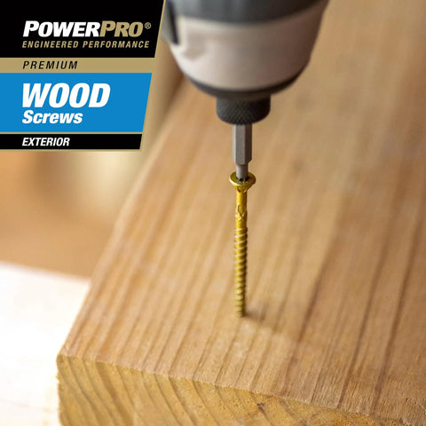 Exterior Wood Screws Bronze Number 8 X 2 Inch Decking Screws Workhorse For Outdoor Projects With Corrosion Resistant Epoxy Coating