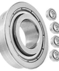 Heavy Duty 4 Pack AM132365 Front Wheel Bearings With Top Tier Synthetic Lubricant And Built Tough High Heat Rating For Hassle Free Garden Tractor Service And Dependable Smooth Rolling Ride - detailed view of a bearing.