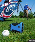 Slope Smart Golf Rangefinder Locks Down Fairway Distances Up To Eight Hundred Yards Handles Hilly Terrain Smoothly and delivers precision by a golf ball.