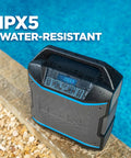 Block Rocker Kickin Portable Bluetooth Outdoor Party Speaker With Karaoke Microphone, 120W Power, water resistant by pool