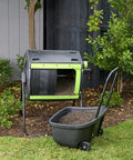 48 Gallon Geared Dual Chamber Compost Tumbler With Large Fill Openings Elevated Design To Fit Included Compost Cart