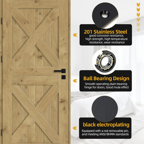 Heavy Duty 5X5 Inch Door Hinges Square Corner Design Rated For 220 Pounds With Screws for smooth operation with wooden doors.