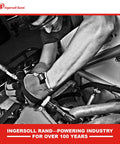 Person using Edge Series Needle Scaler Attachment for 114GQC Air Hammer to remove rust on vehicle engine.