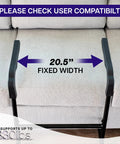 Heavy Duty Toilet Safety Rails With Padded Grip Handles Great For Seniors And Post Surgery Recovery to help rise from chair, 20.5" width.