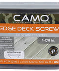 Heavy Duty 1 7/8 Inch Edge Deck Screws Hidden Fasteners For Composite And Cedar Lumber 316 Stainless Steel Bulk Case