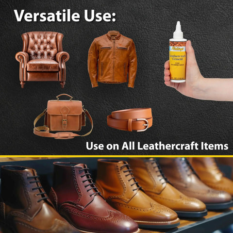 Quick Dry Leather Glue Cement With High Strength Flexible Bond For Leather Repairs On Jackets Shoes Furniture And Purses