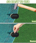 Installation and removal of Heavy Duty Galvanized Steel U Shape Garden Stakes And Fixing Gasket Sets For Weed Fabric And Sod Turf Pins