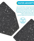 Grip texture of 15 Pack Urinal Mats For Men Non Slip Urinal Floor Mats For Commercial Use Highly Absorbent Waterproof Backing TPR Grippy Bathroom Floor Pads For Mens Restroom Gray with focus on water absorption properties.