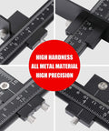 Pro Grade Cabinet Hardware Jig With Adjustable Template For Handles And Drawer Knobs Easy Install, showing precision CNC tolerance and metal material.