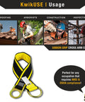Gibbon Grip 6 Ft Heavy Duty Safety Anchor Cross Arm Strap shown for roofing and construction use