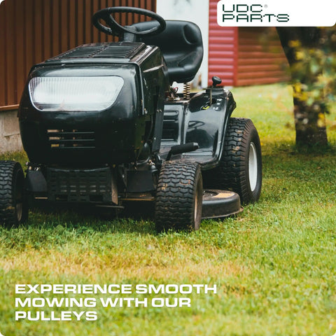 Heavy Duty Idler Pulley Replacement For John Deere GY20629 GY20110 Tractor Parts on lawn mower in grass.