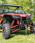 Red Honda Talon 2019 with UTV Winch Mounting Plate For Honda Talon 2019 To 2021 Black Beefy Heavy Duty Thick Steel Off Road Recovery