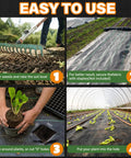 Heavy Duty Weed Barrier Landscape Fabric Two Pack 3 Ft By 100 Ft Rolls Thick 3 Point 2 Oz Breathable Mulch Mat installation steps.