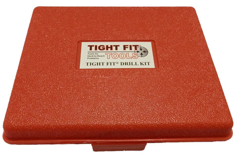 Red case of Right Angle Drill Attachment Kit For Tight Spaces, 90 Degree Adapter, Lightweight Power Drill Accessory