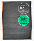 Top Rated Washable Permanent Electrostatic HVAC Furnace Air Filter Reusable Allergen Shield close-up view of grey mesh design.