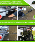 Two Foot ATV Recovery Strap with Winch Hook and D Ring Shackle for Four Wheelers and Quads 17600 Pound Synthetic Rope in use