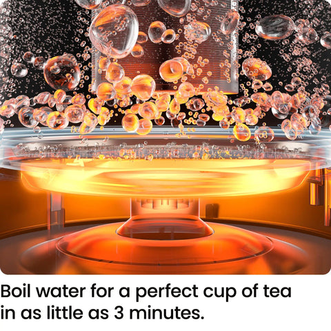 Electric Kettle With Tea Infuser 1L Compact 1500W Fast Boil Auto Shut Off No Fuss Boil Dry Protection Removable Lid Easy Clean Stainless Steel Filter BPA Free Small Kitchen Tool boiling water